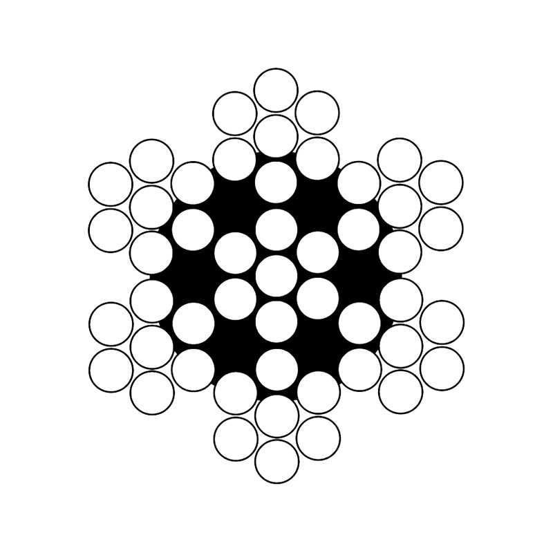 ASTM A1023 Galvanizli 7X7 7X19 Küçük Çaplı Esnek Özel Tel Halat